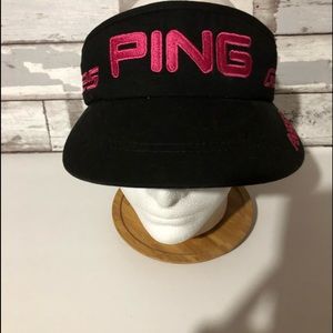 Ping visor black with pink writing G25 Anser